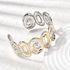 Hammered 304 Stainless Steel Cuff Bangles for Women LS-BJEW-P371-01A-3