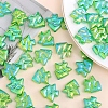Christmas Rainbow Iridescent Plating Acrylic Beads MACR-WH20003-04E-1