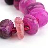 Chip Dyed Natural Agate Graduated Beads Strands G-L456-27E-3