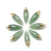 Natural Green Aventurine Pointed Pendants X-G-Q495-10G-1