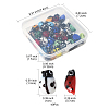 40pcs Ladybug Handmade Lampwork Beads Strands LAMP-FS0001-53B-4