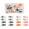 16Pcs 8 Colors Rack Plating Alloy Enamel Beads FIND-TA0002-32-19