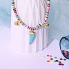 Handmade Polymer Clay Heishi Beads Pendant Necklaces NJEW-JN02817-2