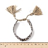 Leopard Print Pattern Polyester Cord Adjustable Bracelets BJEW-B127-01D-3