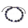 Gemstone Braided Bead Bracelets BJEW-JB11139-03-1