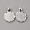 Zinc Alloy Pendant Cabochon Settings LS-FIND-WH0422-15-1