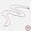 925 Sterling Silver Chain Necklaces STER-F039-40cm-08RG-1