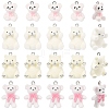 4Pcs 4 Styles Flocky Opaque Resin Pendants FIND-YW0010-31-1