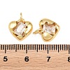 Valentine's Day Brass Micro Pave Clear Cubic Zirconia Charms KK-H292-52C-G-3