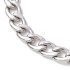 2Pcs 304 Stainless Steel Figaro Chains & Cuban Link Chains Bracelets Sets for Women BJEW-JB13276-4
