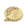 Brass Micro Pave Cubic Zirconia Pendants X-KK-Z098-18G-2