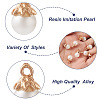 50Pcs 5 Styles Resin Imitation Pearl Pendants RESI-CD0001-16-4