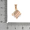 Brass Micro Pave Cubic Zirconia Pendants KK-E795-29KCG-04-3