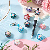 8Pcs 8 Colors Flower Shape Polymer Clay Rhinestone Beads CLAY-TA0002-02-8