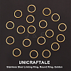 Unicraftale 40Pcs Ion Plating(IP) 304 Stainless Steel Linking Ring STAS-UN0047-55-5