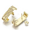 Brass Micro Pave Cubic Zirconia Stud Earrings EJEW-S201-231G-NF-2
