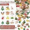 100Pcs Christmas Theme Opaque Resin Cabochons CRES-YW0002-56-3