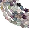 Natural Rainbow Fluorite Beads Strands X-GG-C286-A27-3