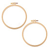 Plastic Imitation Bamboo Cross Stitch Embroidery Hoops TOOL-TADJ0001-03D-1