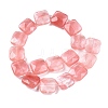 Cherry Quartz Glass Beads Strands G-T138-156-2