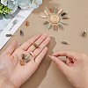 40Pcs 5 Styles Natural Mixed Gemstone Copper Wired Wrapped Connector Charms PALLOY-FH00008-3