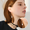 10Pcs Brass Micro Pave Clear Cubic Zirconia Leverback Earring Findings KK-TADJ0001-20B-8