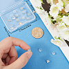 20Pcs 2 Colors Brass Rings Silicone Ear Nuts SIL-BBC0001-03-3