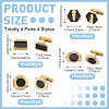 4 Pairs 4 Styles Alloy Enamel Cufflinks FIND-TA0010-10-4