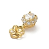 925 Sterling Silver Pave Clear Cubic Zirconia Flower Pendant Bails STER-P068-01G-2