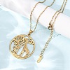 304 Stainless Steel Pendant Cable Chain Necklaces for Men Women NJEW-K308-03D-G-3