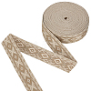 10Yards Ethnic Style Rhombus Polyester Ribbon SRIB-FG0001-35B-1