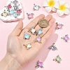 20Pcs 2 Colors UV Plating Alloy Mixed Color Glass Rhinestone Pendants FIND-YW0011-17-3