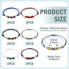 12Pcs 6 Colors Polyester Cord Braided Bracelets Women BJEW-TA0001-23-4