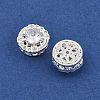 Rack Plating Brass Micro Pave Cubic Zirconia Beads KK-F879-10S-2