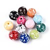 Opaque & Spray Painted Acrylic Beads OACR-G049-01A-1