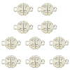 10 Bags Alloy Rhinestone Magnetic Clasps RB-FS0001-08S-1