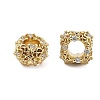 Brass Micro Pave Cubic Zirconia European Beads KK-Q006-40G-2