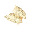 Butterfly Alloy Open Cuff Rings for Women RJEW-U006-06A-G-2