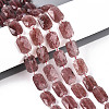 Natural Strawberry Quartz Beads Strands G-T139-80-1