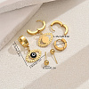 3 Pairs 3 Styles 201 Stainless Steel Earrings Sets QS4475-3-2