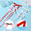 12Pcs 6 Colors Platinum Iron Alligator Hair Clips for Girls PHAR-SP0001-12-3