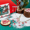 100Pcs Christmas Themed Plastic Beads KY-DC0001-53-5