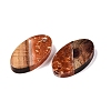 Transparent Resin and Walnut Wood Pendants RESI-T057-03C-2