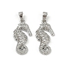 Brass Micro Pave Cubic Zirconia Pendants KK-C093-14P-1