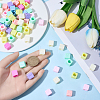 100Pcs Opaque Acrylic European Beads MACR-SP0002-16-3