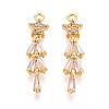 Brass Micro Pave Cubic Zirconia Pendants KK-N263-57G-1