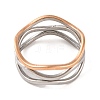 Ion Plating(IP) 304 Stainless Steel Wave Finger Rings for Women RJEW-S414-10B-P-3