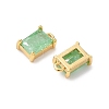 Brass Crushed Ice Cut Cubic Zirconia Pendants KK-D024-25C-G-2