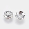 6-Petal Tibetan Style Alloy Flower Bead Caps TIBE-S220-P-RS-1