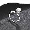 Heart Clover Brass Micro Pave Cubic Zirconia Cuff Bangles & Rings Sets for Women SJEW-R002-02P-02-3
